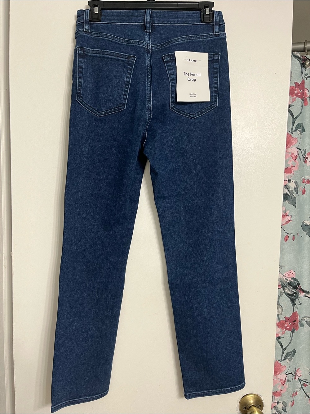 Frame Denim Women’s Jeans — Dark Blue Denim (The Pencil Crop) - Picture 4 of 9